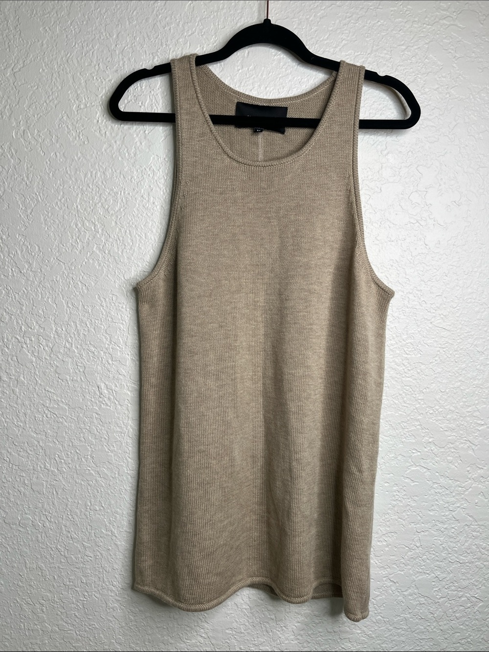 Rose in Good Faith Men’s Sleeveless Wool Blend Knit Tank Top Sz M